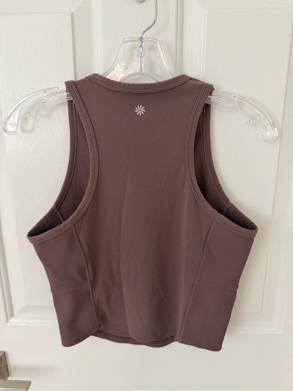 Athleta Salutation Rib Mix Ribbed Racerback Tank Smokey Rose - Picture 4 of 4